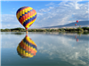 Hot air balloon over Confluence Lake