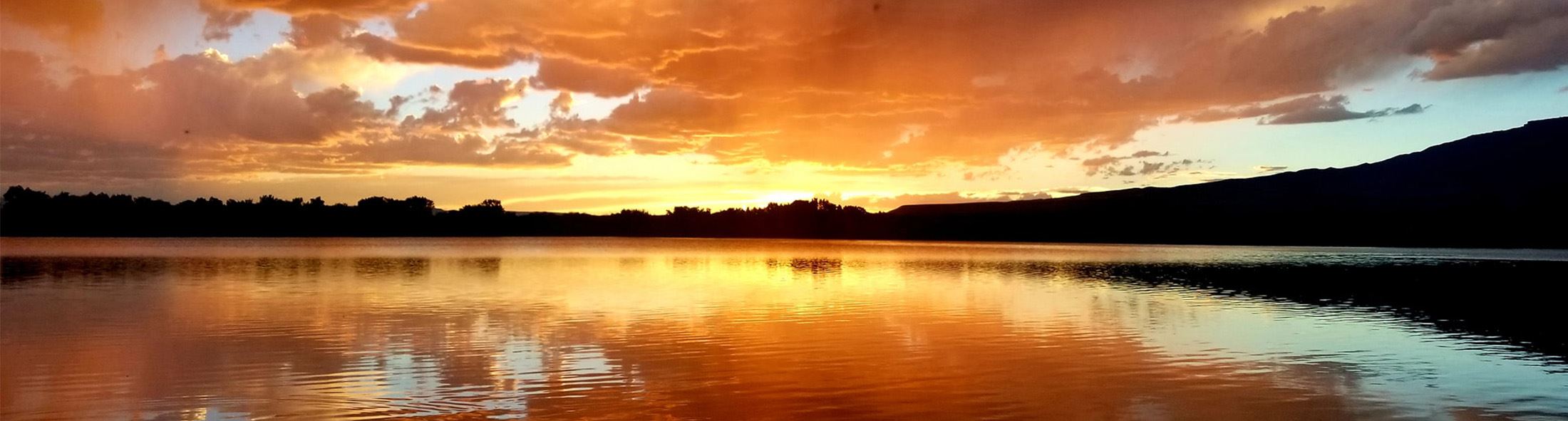 Confluence lake sunset