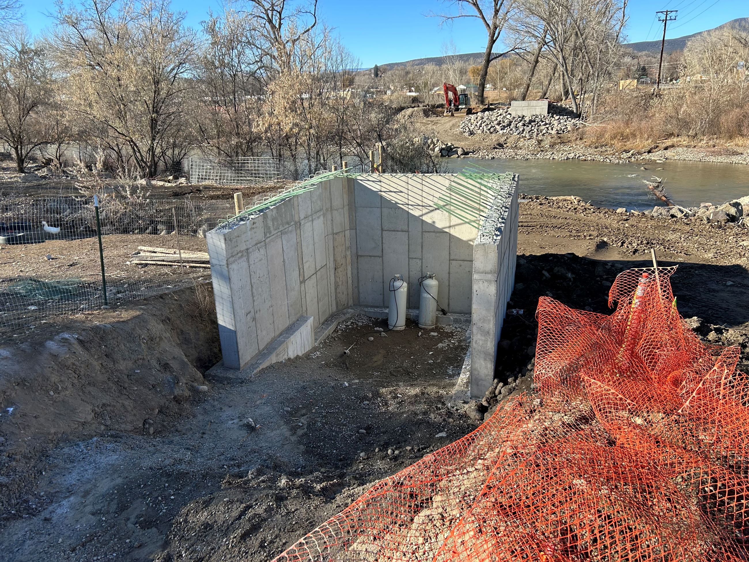 December 5, 2024: South Abutment of Miners Trail Pedestrian Bridge