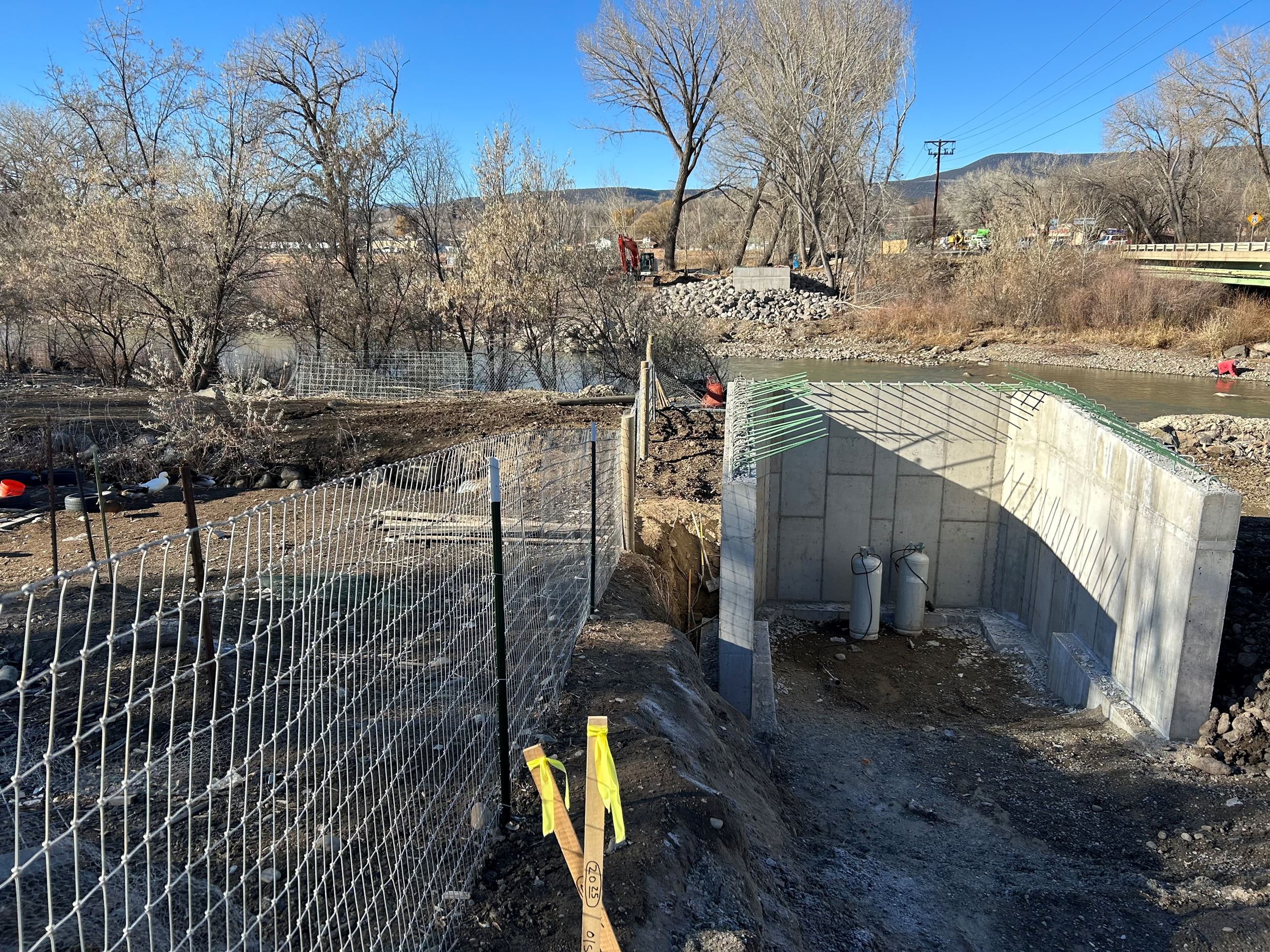 December 5, 2024: South Abutment of Miners Trail Pedestrian Bridge
